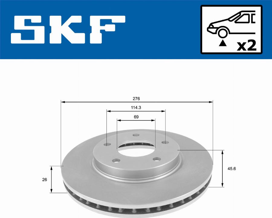 SKF VKBD 80798 V2 - Тормозной диск abcparts.ee