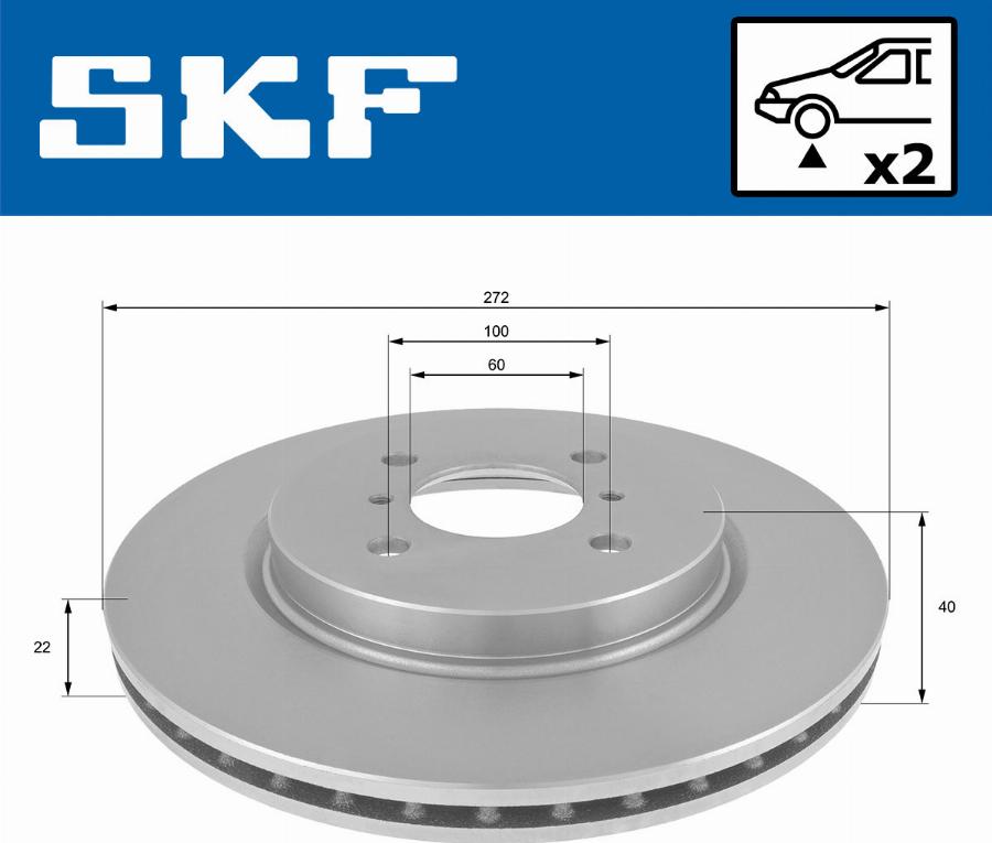 SKF VKBD 80748 V2 - Тормозной диск abcparts.ee
