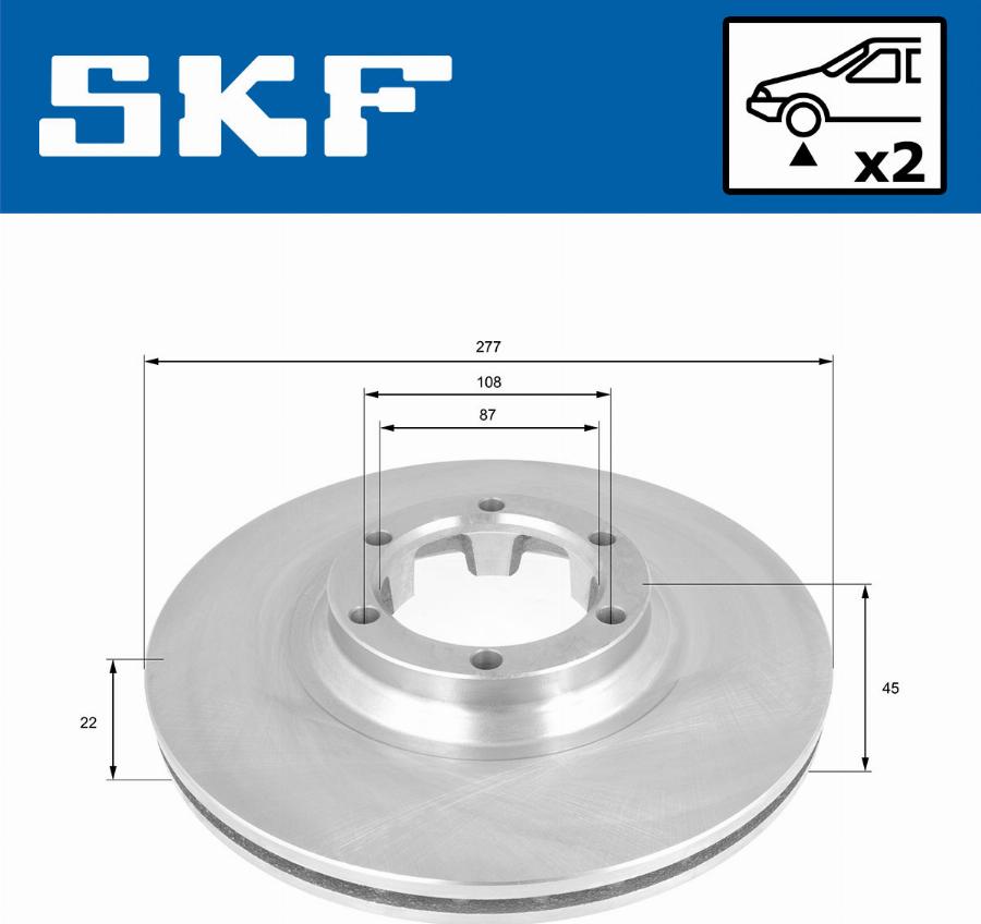 SKF VKBD 81126 V2 - Тормозной диск abcparts.ee