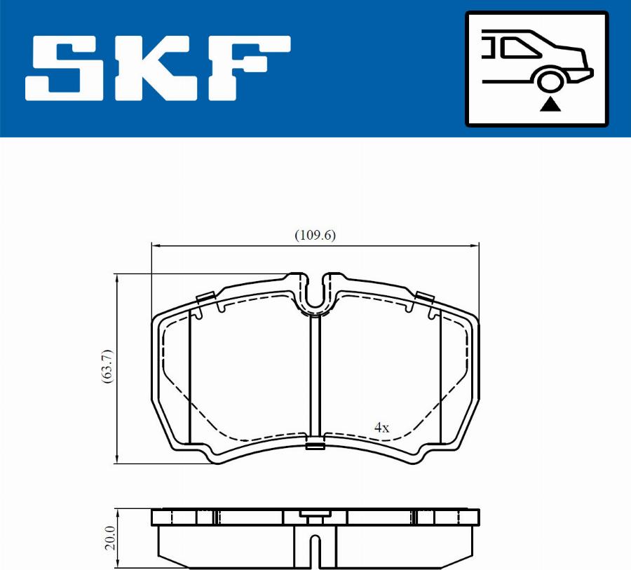 SKF VKBP 90649 - Тормозные колодки, дисковые, комплект abcparts.ee