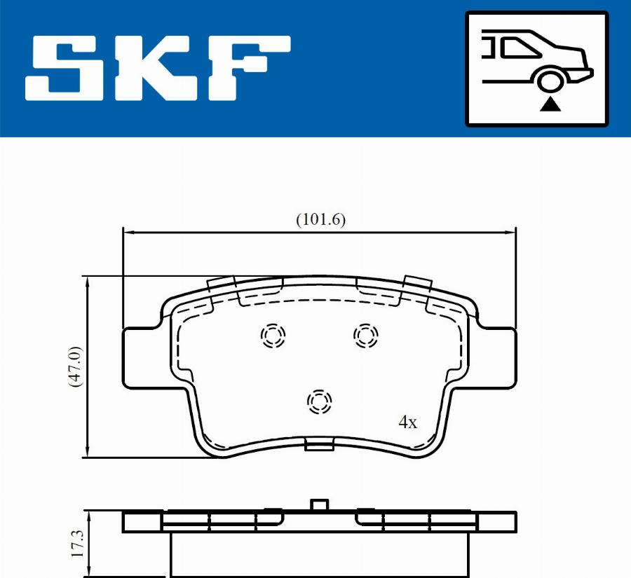 SKF VKBP 90670 - Тормозные колодки, дисковые, комплект abcparts.ee