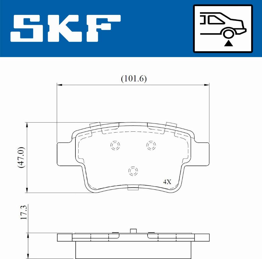 SKF VKBP 90671 - Тормозные колодки, дисковые, комплект abcparts.ee