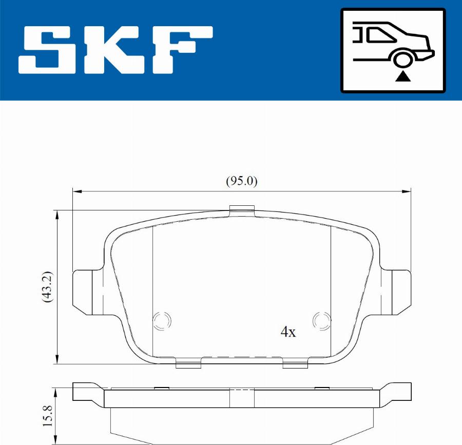 SKF VKBP 90072 - Тормозные колодки, дисковые, комплект abcparts.ee