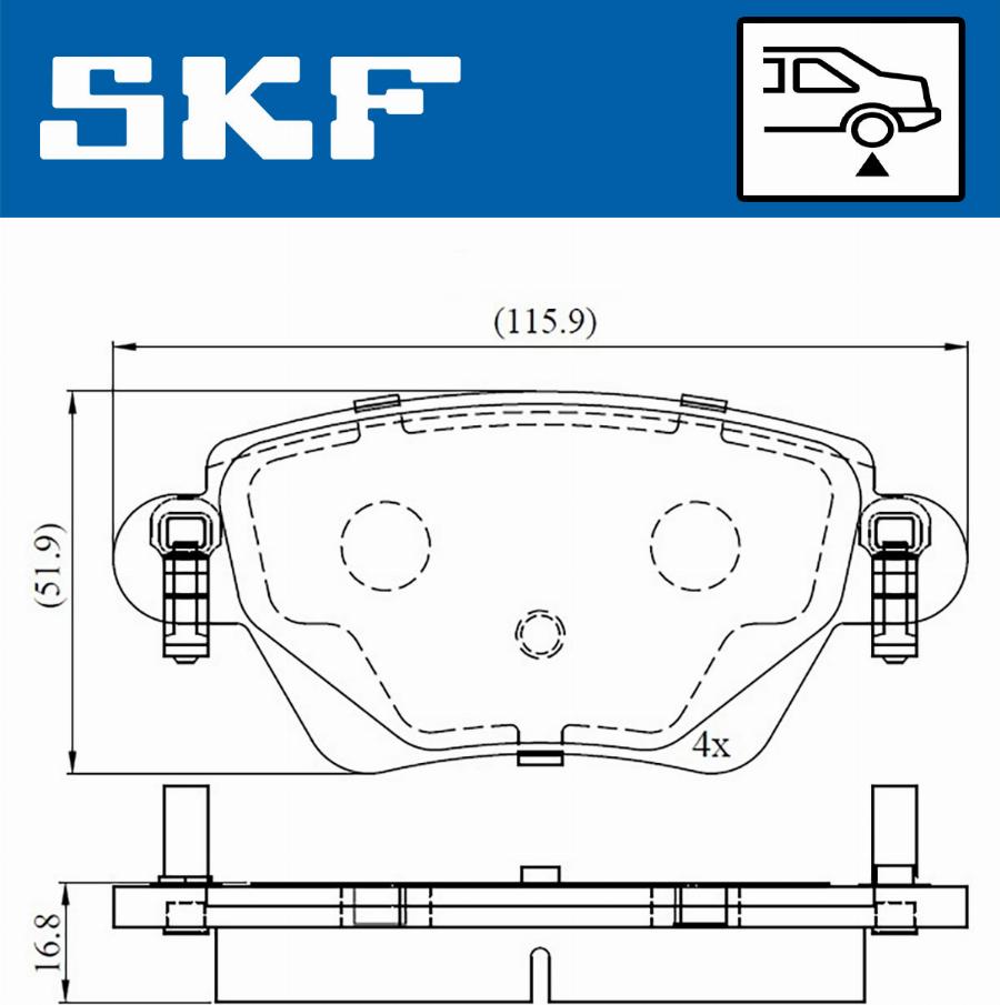 SKF VKBP 90170 - Тормозные колодки, дисковые, комплект abcparts.ee