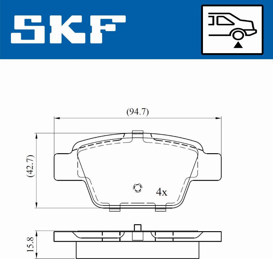 SKF VKBP 90315 - Тормозные колодки, дисковые, комплект abcparts.ee
