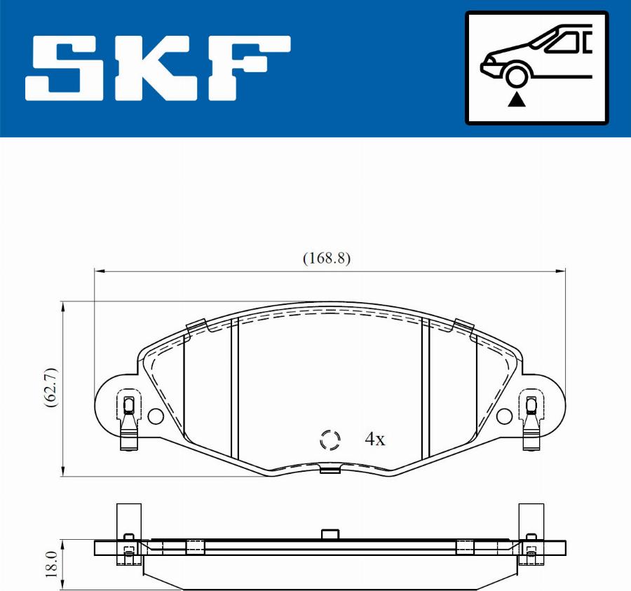 SKF VKBP 80447 E - Тормозные колодки, дисковые, комплект abcparts.ee