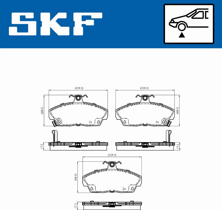SKF VKBP 80479 A - Тормозные колодки, дисковые, комплект abcparts.ee