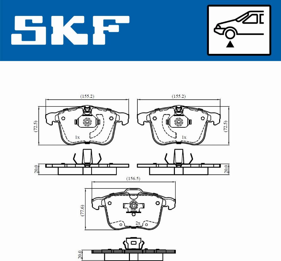 SKF VKBP 80674 - Тормозные колодки, дисковые, комплект abcparts.ee