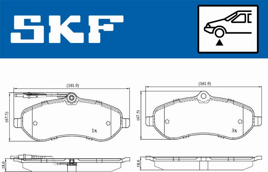 SKF VKBP 80048 E - Тормозные колодки, дисковые, комплект abcparts.ee