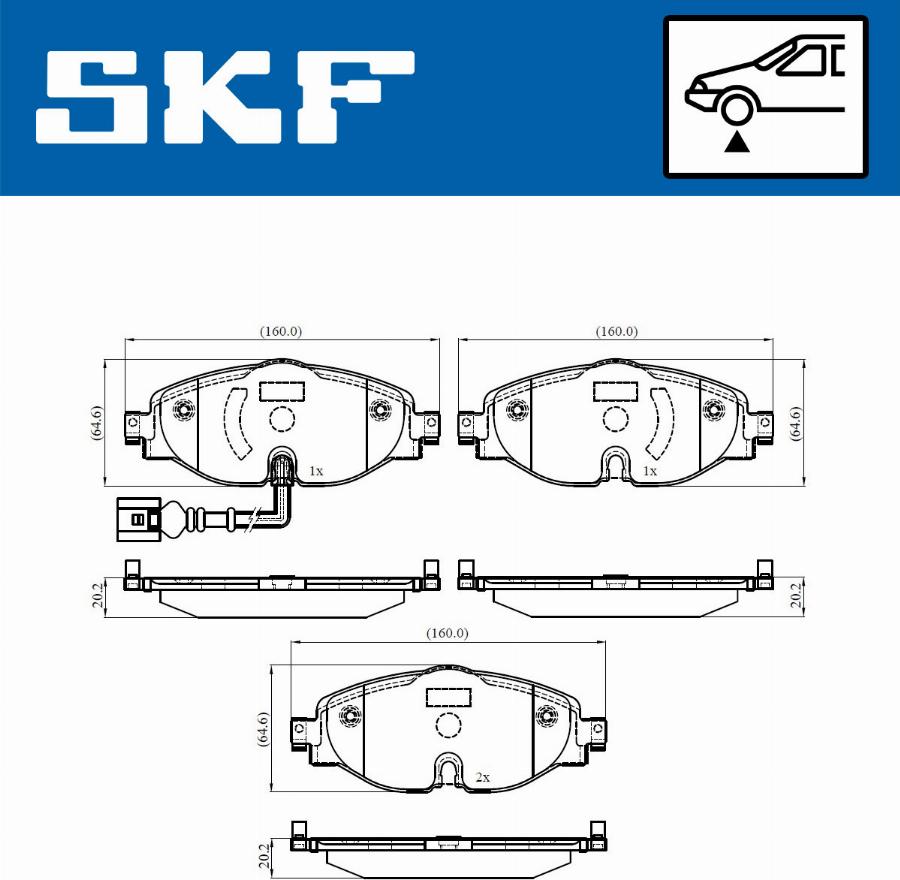 SKF VKBP 80018 E - Тормозные колодки, дисковые, комплект abcparts.ee