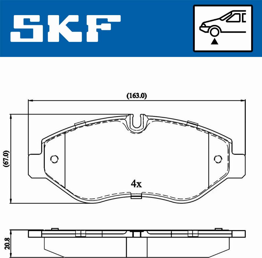SKF VKBP 80089 - Тормозные колодки, дисковые, комплект abcparts.ee