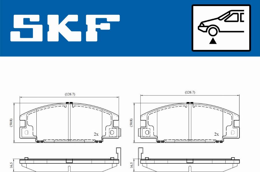 SKF VKBP 80860 A - Тормозные колодки, дисковые, комплект abcparts.ee