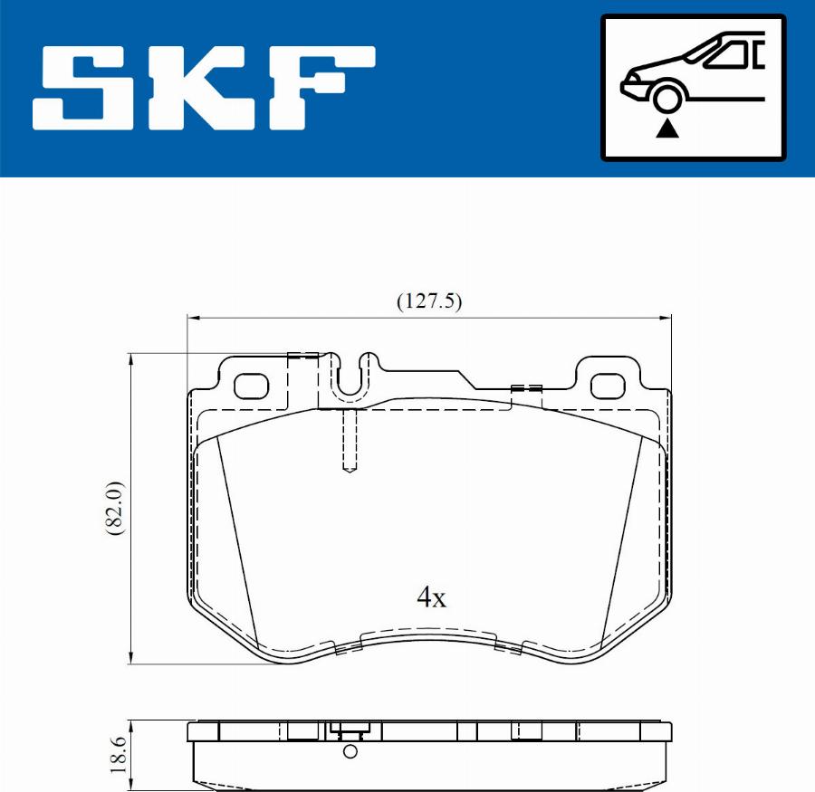 SKF VKBP 80287 - Тормозные колодки, дисковые, комплект abcparts.ee