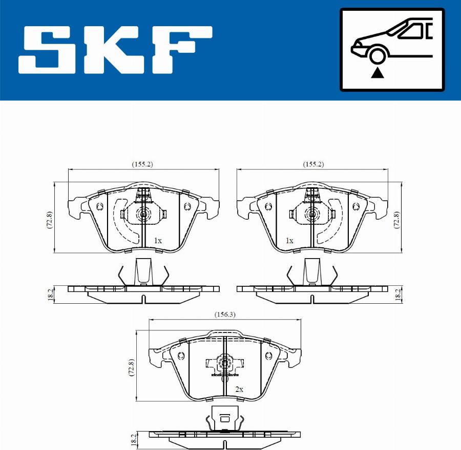 SKF VKBP 80272 - Тормозные колодки, дисковые, комплект abcparts.ee