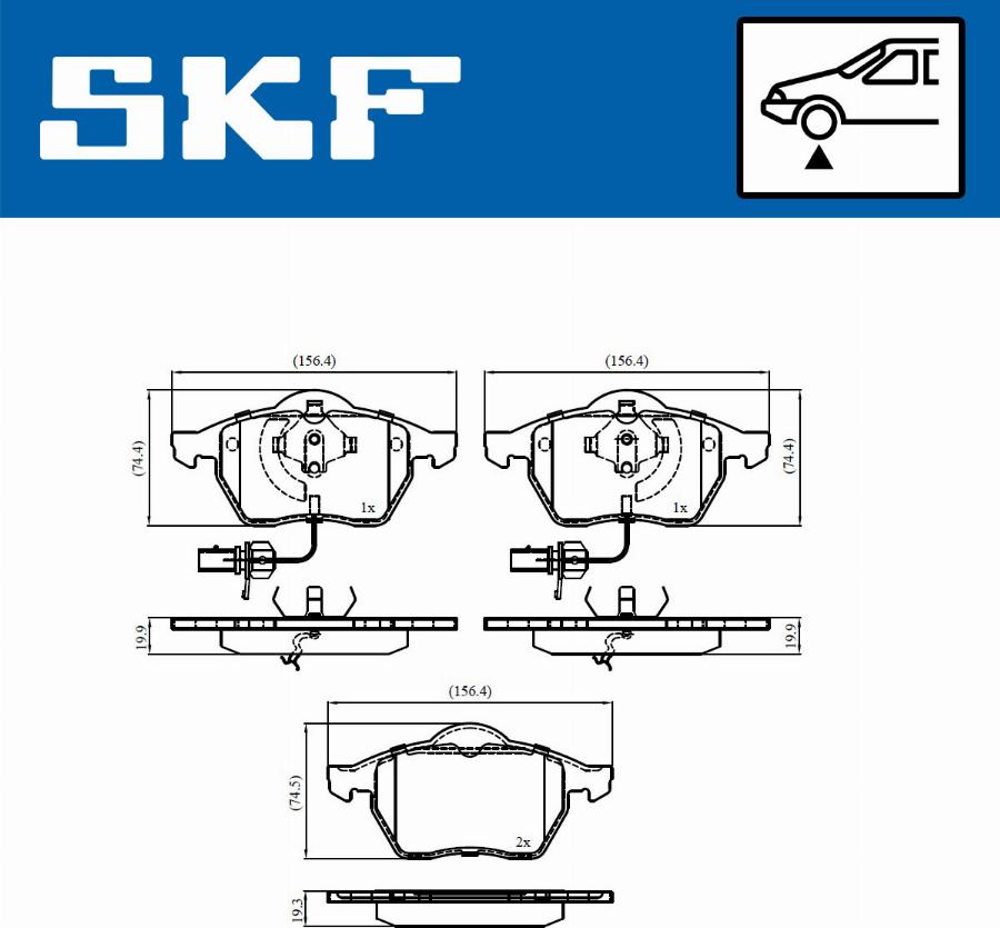 SKF VKBP 80749 E - Тормозные колодки, дисковые, комплект abcparts.ee