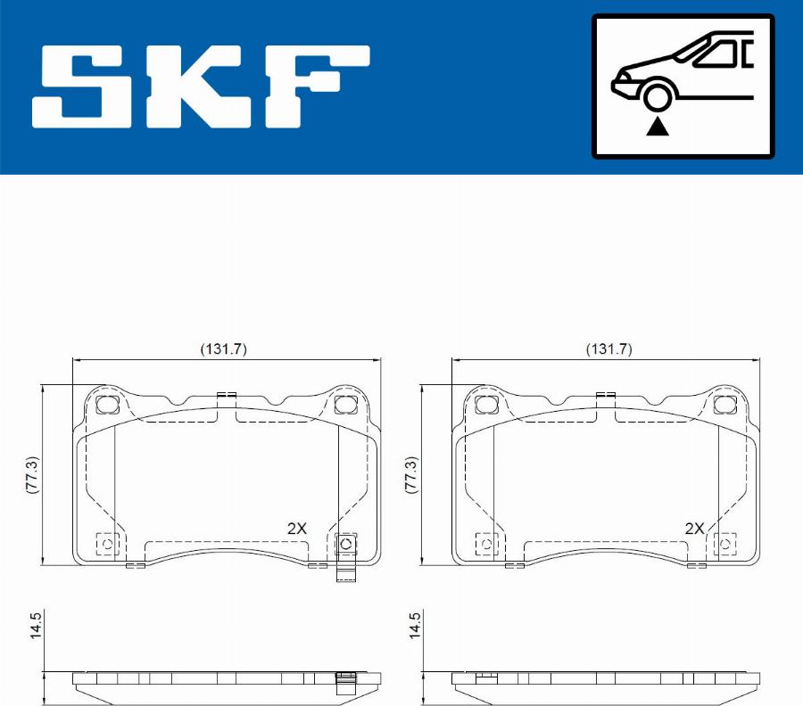 SKF VKBP 81023 A - Тормозные колодки, дисковые, комплект abcparts.ee
