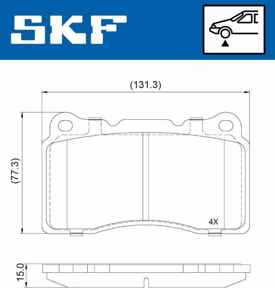 SKF VKBP 81022 - Тормозные колодки, дисковые, комплект abcparts.ee