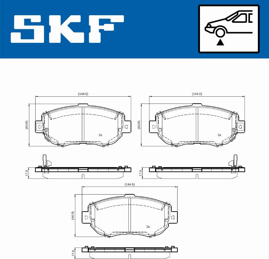 SKF VKBP 81124 A - Тормозные колодки, дисковые, комплект abcparts.ee