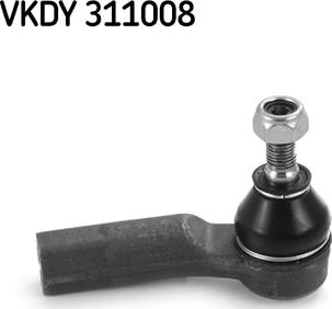 SKF VKDY 311008 - Наконечник рулевой тяги, шарнир abcparts.ee