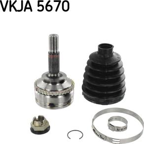 SKF VKJA 5670 - Комплект ШРУСа, приводной вал, шарнир abcparts.ee