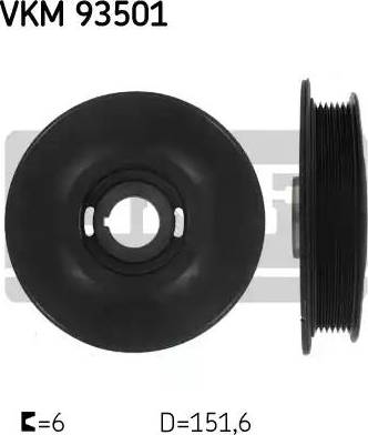 SKF VKM 93501 - Шкив коленчатого вала abcparts.ee