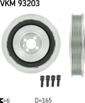 SKF VKM 93203 - Шкив коленчатого вала abcparts.ee