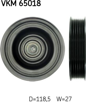 SKF VKM 65018 - Ролик, поликлиновый ремень abcparts.ee