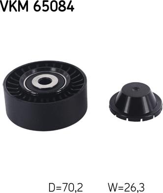 SKF VKM 65084 - Ролик, поликлиновый ремень abcparts.ee
