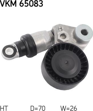 SKF VKM 65083 - Ролик, поликлиновый ремень abcparts.ee