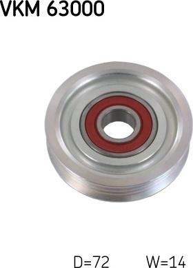 SKF VKM 63000 - Ролик, поликлиновый ремень abcparts.ee