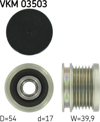 SKF VKM 03503 - Шкив генератора, муфта abcparts.ee