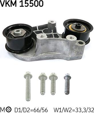 SKF VKM 15500 - Натяжной ролик, зубчатый ремень ГРМ abcparts.ee