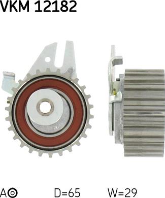 SKF VKM 12182 - Натяжной ролик, зубчатый ремень ГРМ abcparts.ee