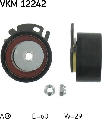 SKF VKM 12242 - Натяжной ролик, зубчатый ремень ГРМ abcparts.ee