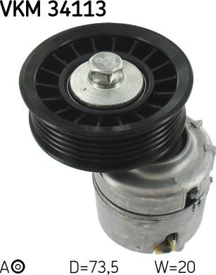 SKF VKM 34113 - Ролик, поликлиновый ремень abcparts.ee