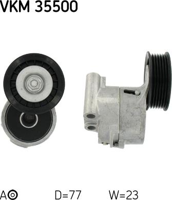 SKF VKM 35500 - Ролик, поликлиновый ремень abcparts.ee