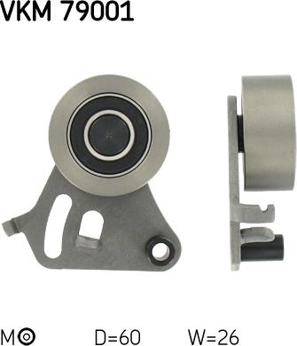 SKF VKM 79001 - Натяжной ролик, зубчатый ремень ГРМ abcparts.ee