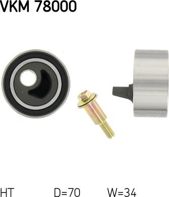 SKF VKM 78000 - Натяжной ролик, зубчатый ремень ГРМ abcparts.ee