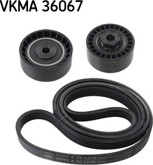 SKF VKMA 36067 - Поликлиновый ременный комплект abcparts.ee