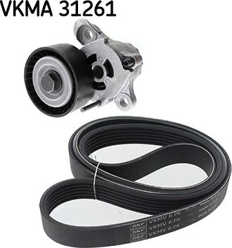 SKF VKMA 31261 - Поликлиновый ременный комплект abcparts.ee