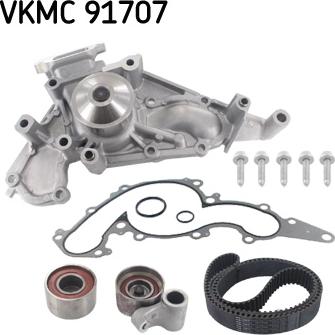 SKF VKMC 91707 - Водяной насос + комплект зубчатого ремня ГРМ abcparts.ee