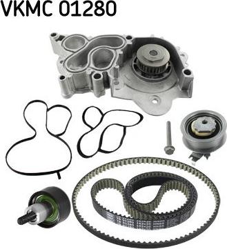 SKF VKMC 01280 - Водяной насос + комплект зубчатого ремня ГРМ abcparts.ee