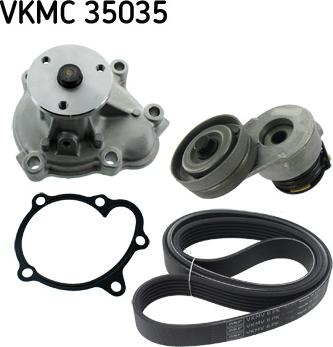 SKF VKMC 35035 - Водяной насос + комплект ручейковых ремней abcparts.ee