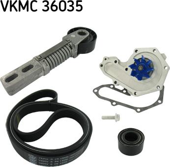 SKF VKMC 36035 - Водяной насос + комплект ручейковых ремней abcparts.ee