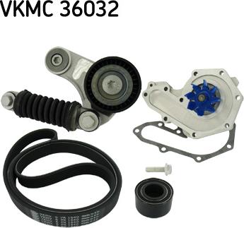 SKF VKMC 36032 - Водяной насос + комплект ручейковых ремней abcparts.ee