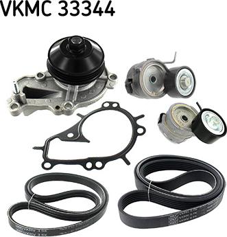 SKF VKMC 33344 - Водяной насос + комплект ручейковых ремней abcparts.ee