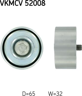 SKF VKMCV 52008 - Ролик, поликлиновый ремень abcparts.ee
