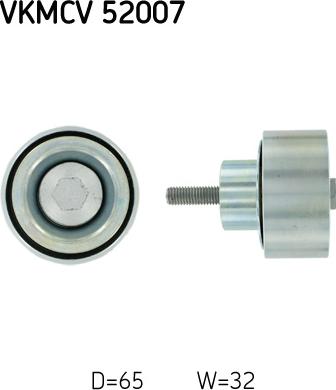 SKF VKMCV 52007 - Ролик, поликлиновый ремень abcparts.ee