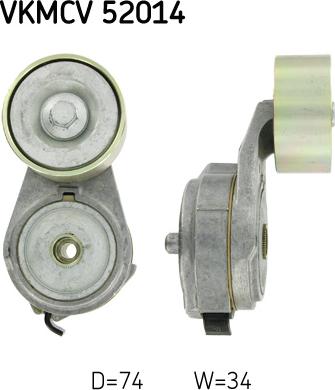 SKF VKMCV 52014 - Ролик, поликлиновый ремень abcparts.ee