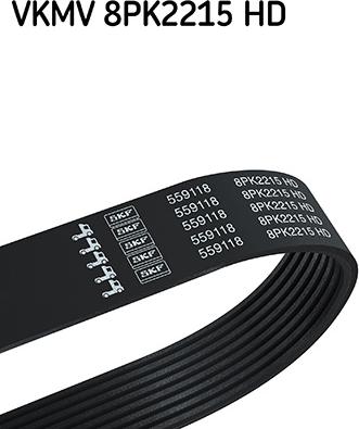 SKF VKMV 8PK2215 HD - Поликлиновой ремень abcparts.ee